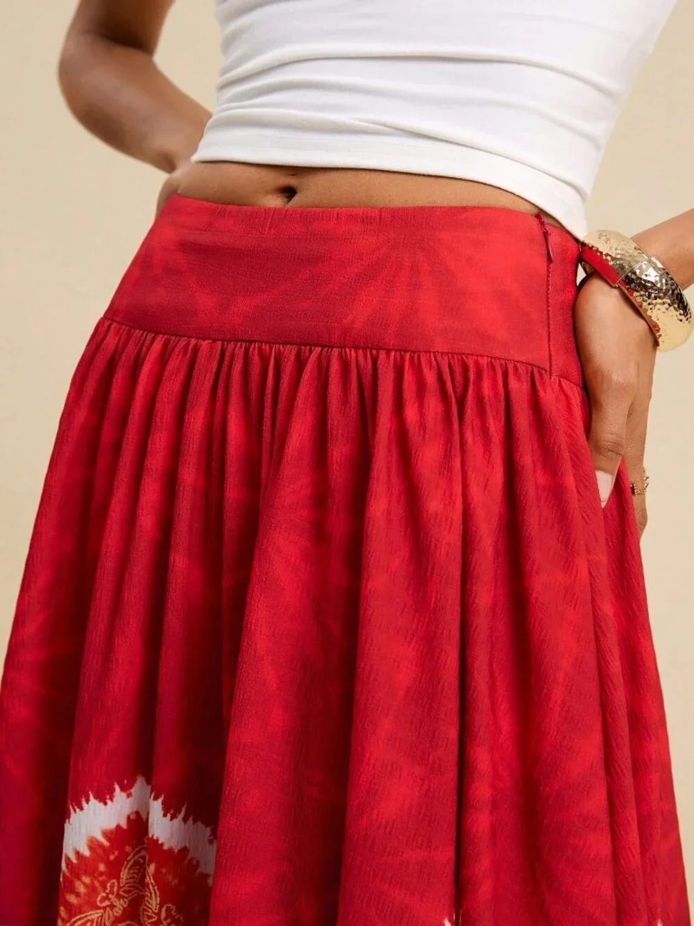 Multicolor Boho Women's Maxi Paisley Print Skirt
